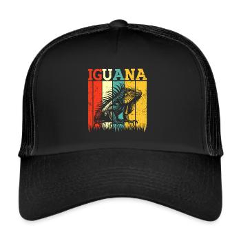 Iguanian Reptile Lover Herpetologist - Trucker Cap - black/black - Front