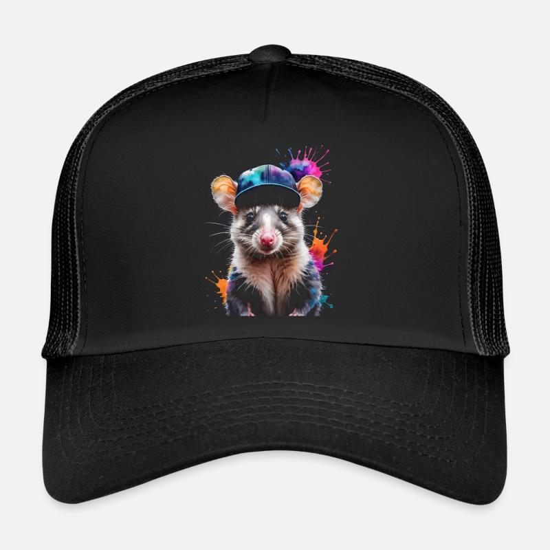 Opossum Snapback Cap Cool Tier Design Print Casquette trucker 