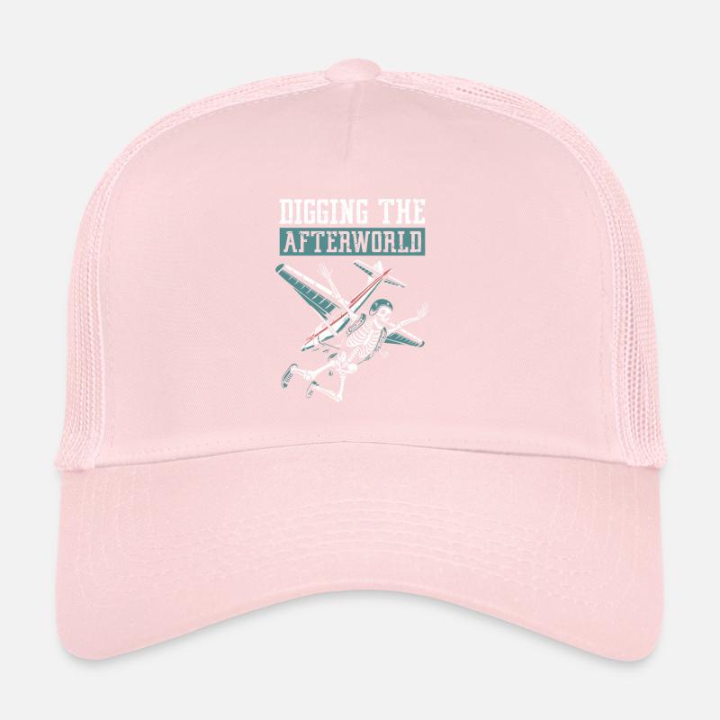 Parachutist Skydiving Skeleton Trucker Cap