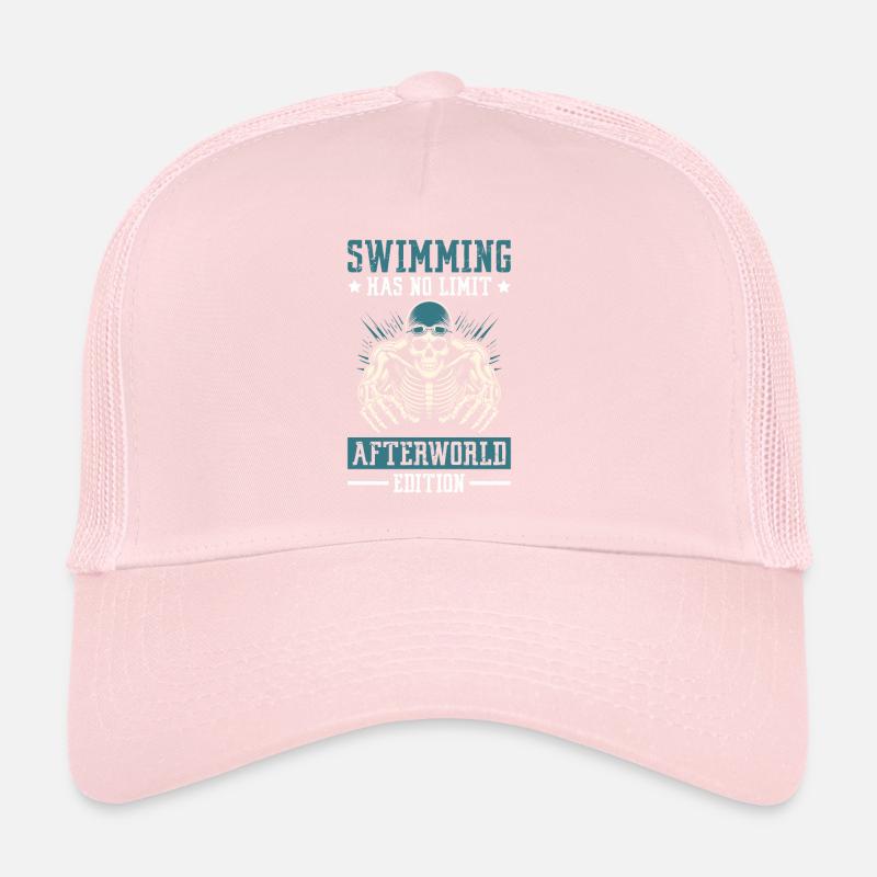 Swimming Float Skeleton Trucker Cap
