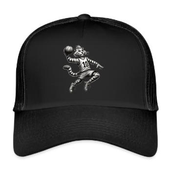 Tiger playing basketball - Trucker Cap - black/black - Front