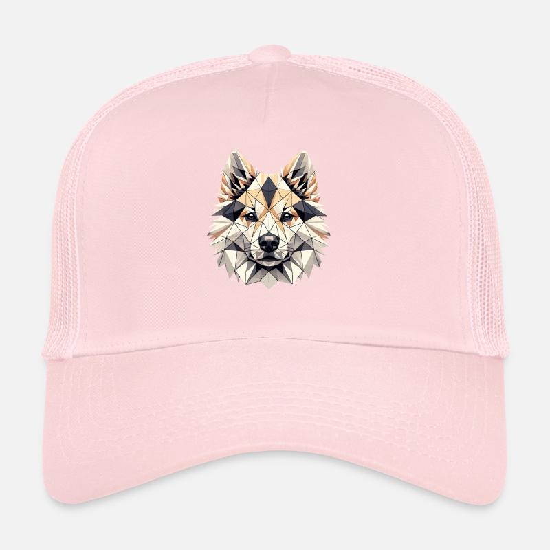 Geometric Art Norwegian Buhund Trucker Cap