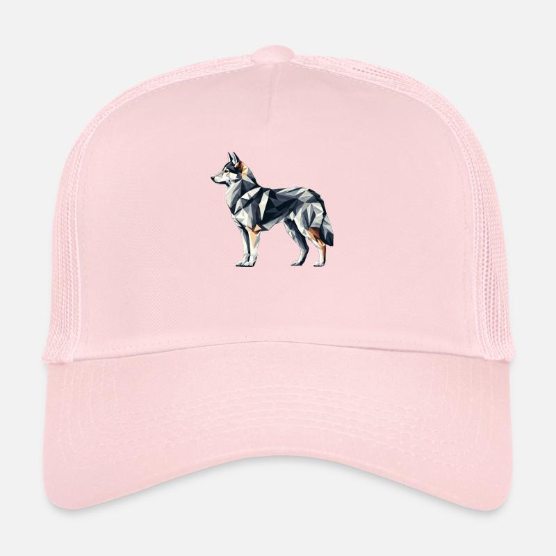 Geometric Art Norwegian Elkhound Trucker Cap