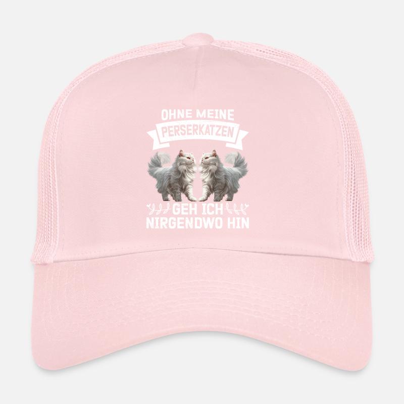 Chat persan JE NE PARS PAS SANS MES CHATS PERSANS Casquette trucker 