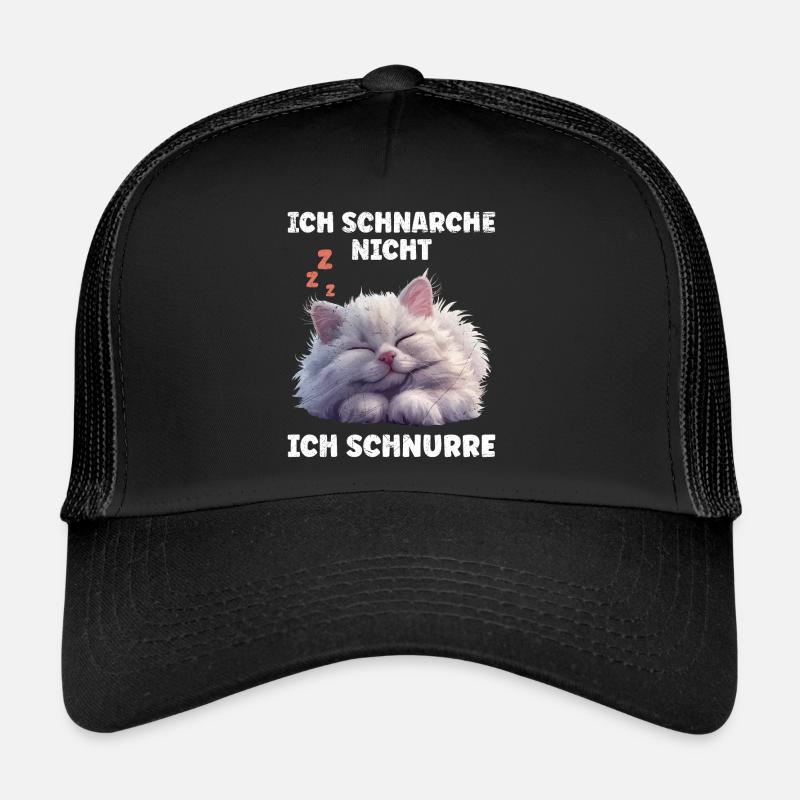 Chat persan drôle DON’T SNORE I RONRONNER Casquette trucker 
