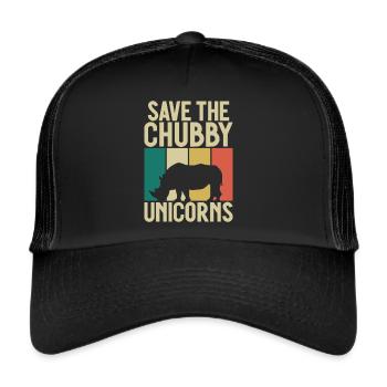 Sauvez les licornes potelées Fat Rino - Casquette trucker  - noir/noir - Devant