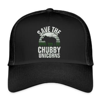 Sauvez les licornes potelées Fat Rino - Casquette trucker  - noir/noir - Devant