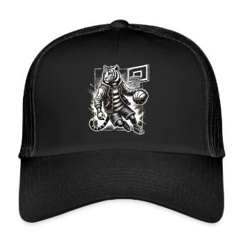 Street Style Basketball Tiger - Trucker Cap - black/black - Front