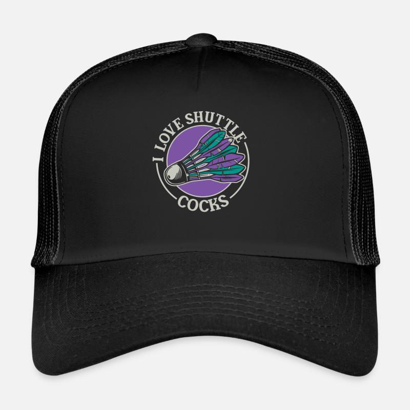 J’adore le design des ventilateurs de badminton Casquette trucker 