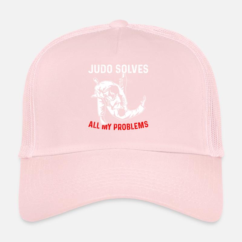 Judo solves all my problems - Funny Judo fighting Trucker Cap