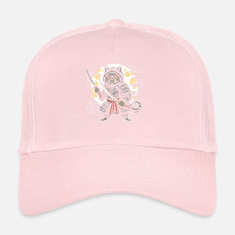Ninja Cat Japanese Samurai Japan Kawaii Warrior Trucker Cap