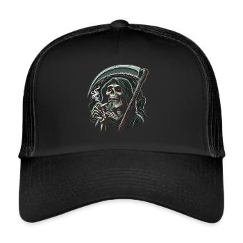 The Intoxicated Grim Reaper in the Moonlight - Trucker Cap - black/black - Front
