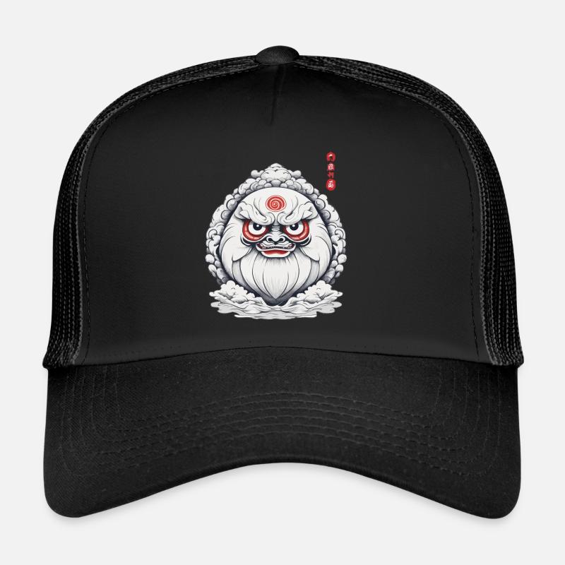 Japanischer Daruma Ästhetik Vintage Design Trucker Cap
