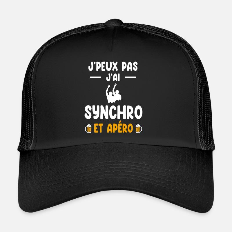 Schwimmer Ich kann nicht Ich habe Synchronschwimmen Aperitif Trucker Cap
