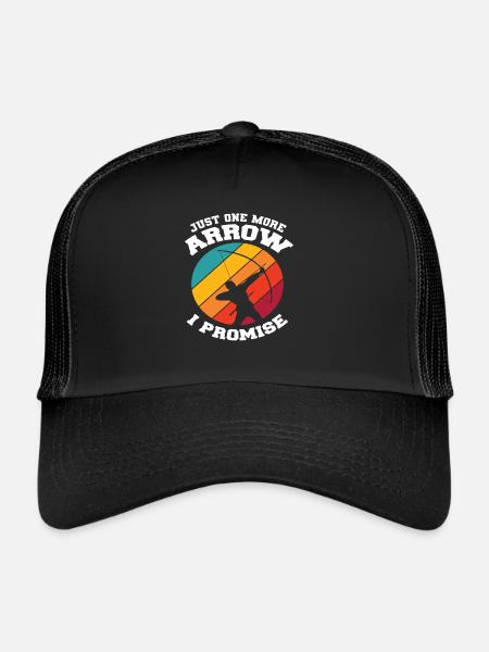 Arrow Bow Retro Archery - Trucker Cap - black/black - Front