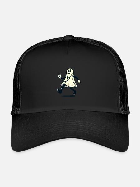 Infirmière drôle Infirmière gériatrique Fantôme d’Halloween - Casquette trucker  - noir/noir - Devant