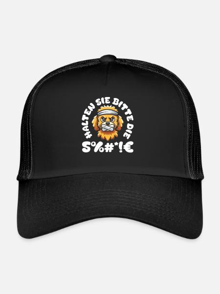 Golden Doodle Please Shut Up - Trucker Cap - black/black - Front