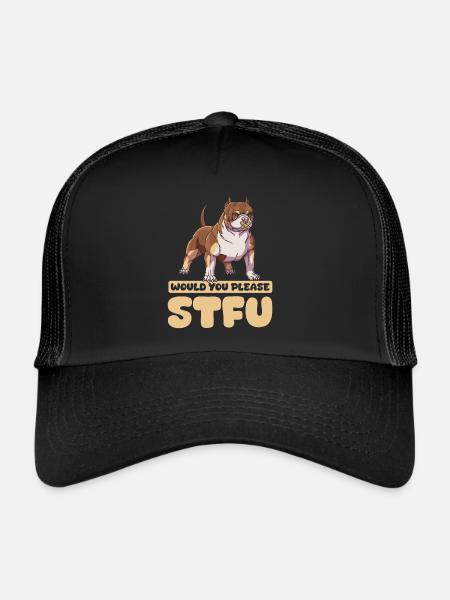 American Bully tais-toi s’il vous plaît Tais-toi - Casquette trucker  - noir/noir - Devant