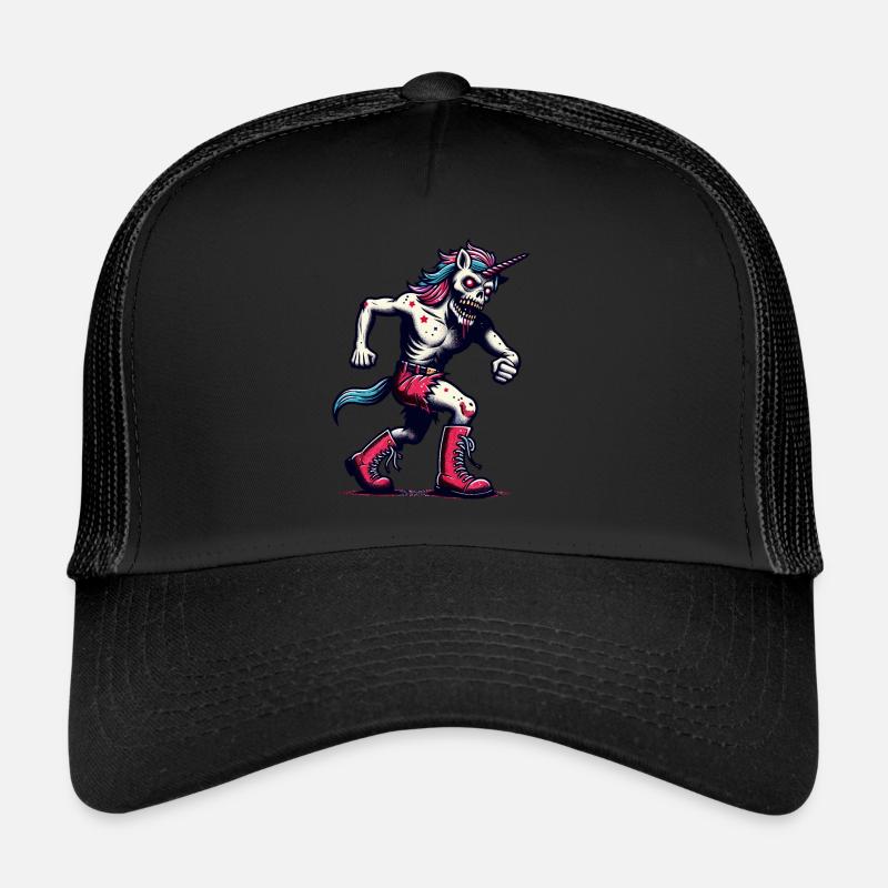 Zombie Unicorn Undead Mystical Creature Trucker Cap