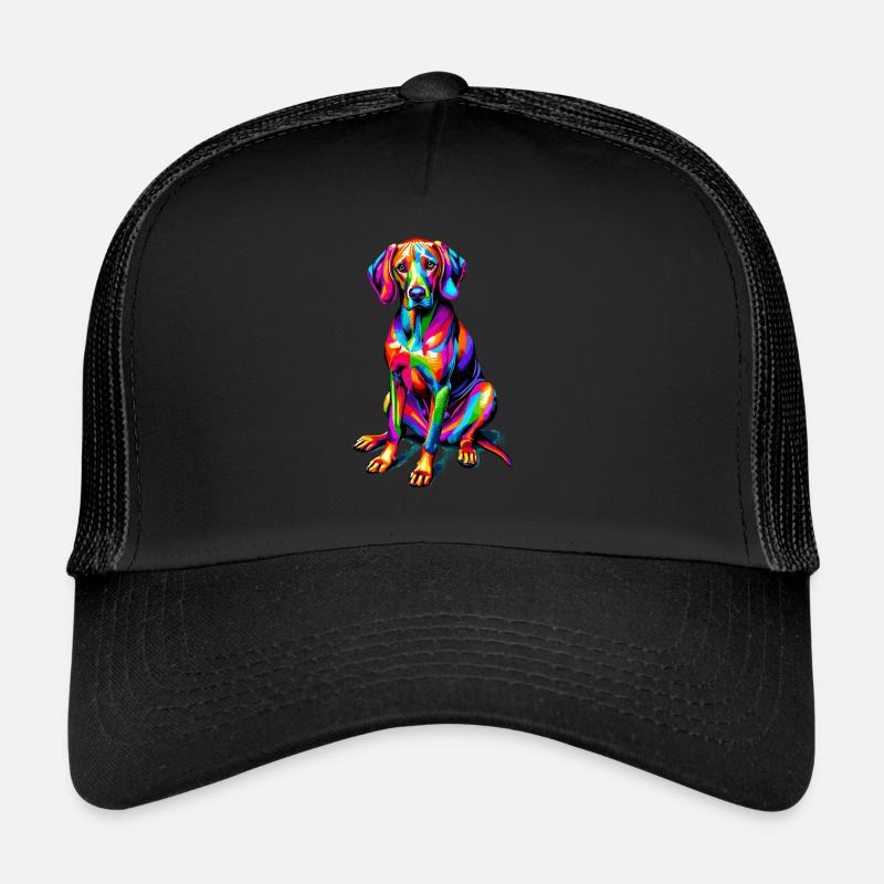 Bunte Pop Art Plott Hound Plott Hund Trucker Cap