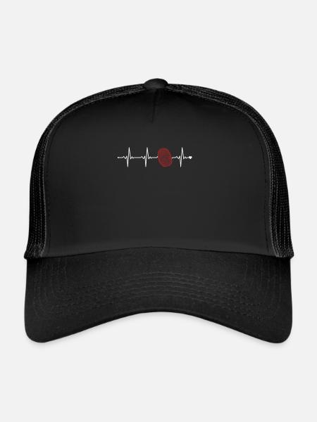 Forensics Heartbeat Science Psychology Forensic - Trucker Cap - black/black - Front