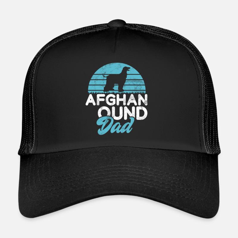 Cadeaux pour les chiens afghans - Casquette trucker  - noir/noir