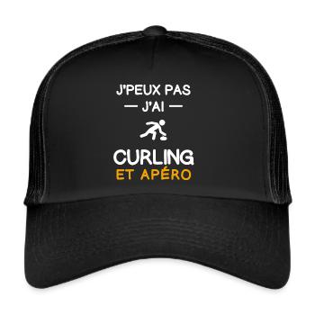 I can't I curling aperitif curler - Trucker Cap - black/black - Front