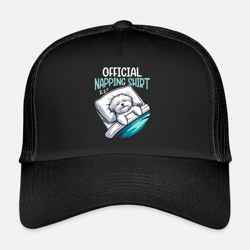 Official Sleeping Shepherd Maltese Dog PJ Trucker Cap