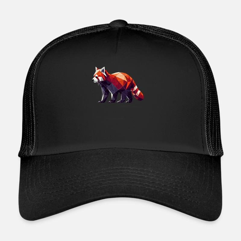 Geometrische Kunst Roter Panda Bär Pandas Trucker Cap
