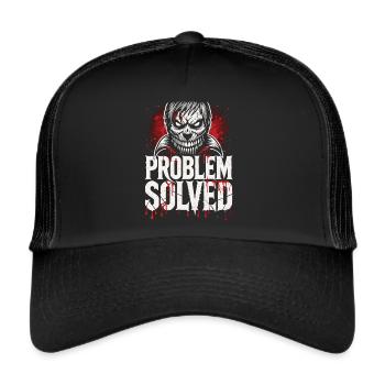 Bloody Solution - Problème résolu T-shirt d’Halloween - Casquette trucker  - noir/noir - Devant