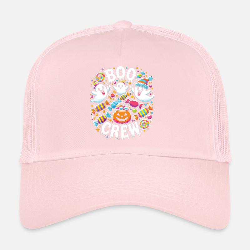 Boo Crew: Colorful ghosts on a candy hunt Trucker Cap