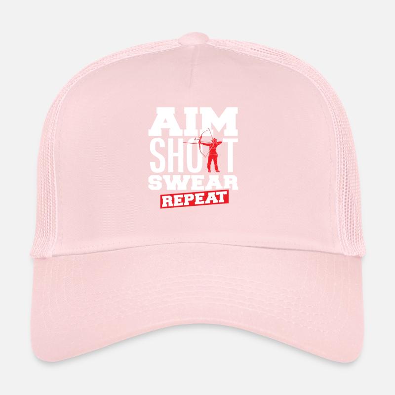 Bow, Aim, Swearing, Archery Trucker Cap