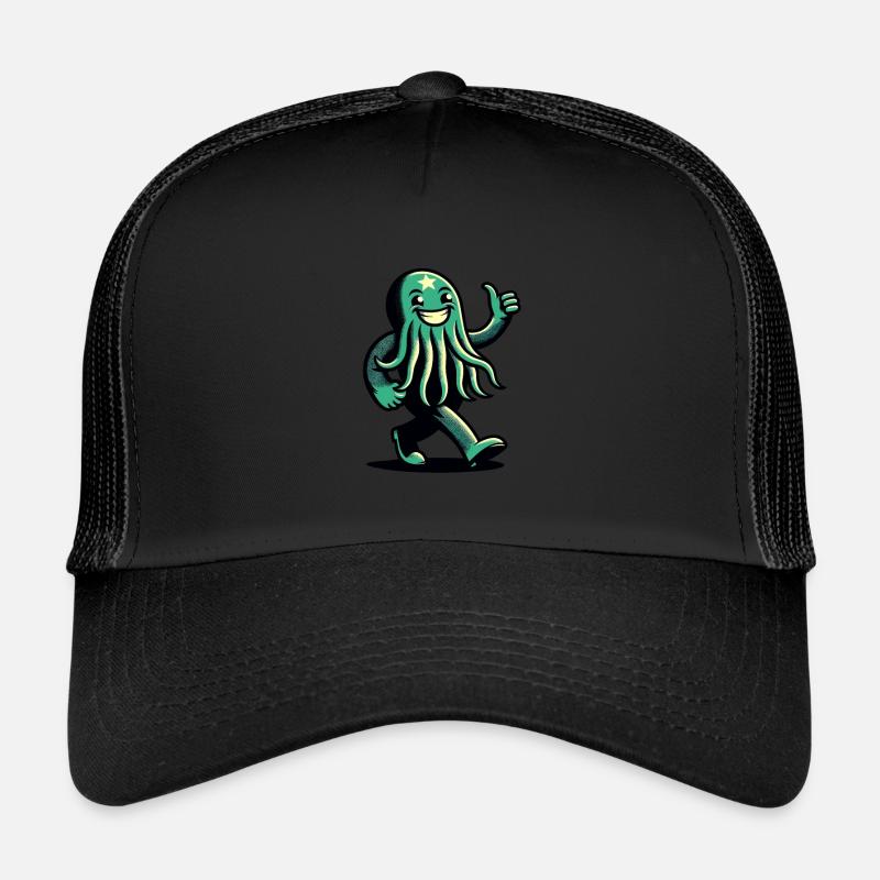 Drôle Heureux Cthulhu Drôle Cthulhu Casquette trucker 