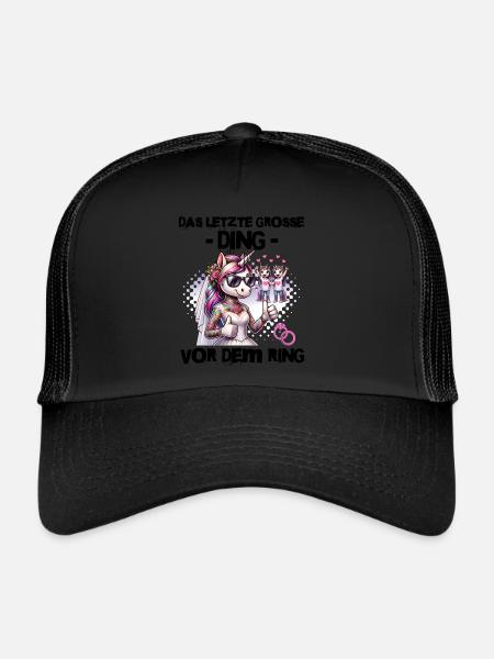 Enterrement de vie de garçon Mariée Enterrement de vie de jeune fille Grondement de femmes - Casquette trucker  - noir/noir - Devant