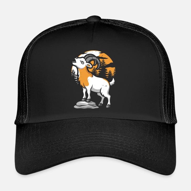 Hurlement de la lune de la chèvre Casquette trucker 