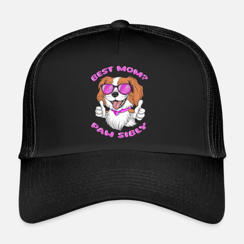 King Charles Cavalier Mutter Best Mom Pawsibly Trucker Cap