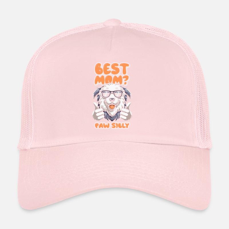 Berger Anglais Vieux Bobtail Mère Casquette trucker 