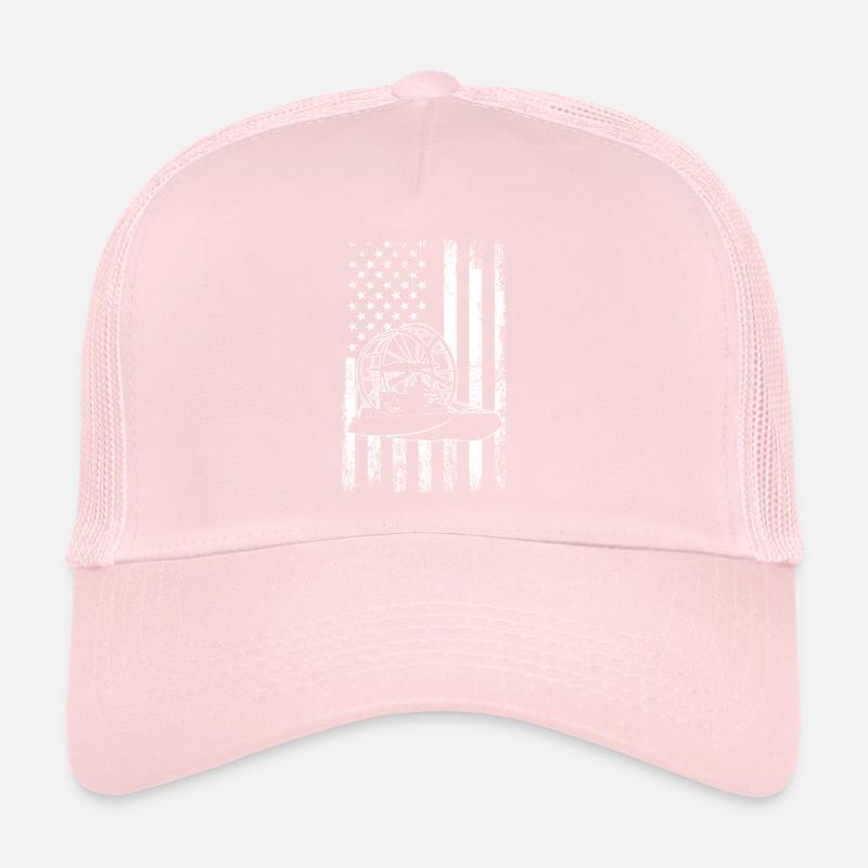 airboat american flag Trucker Cap