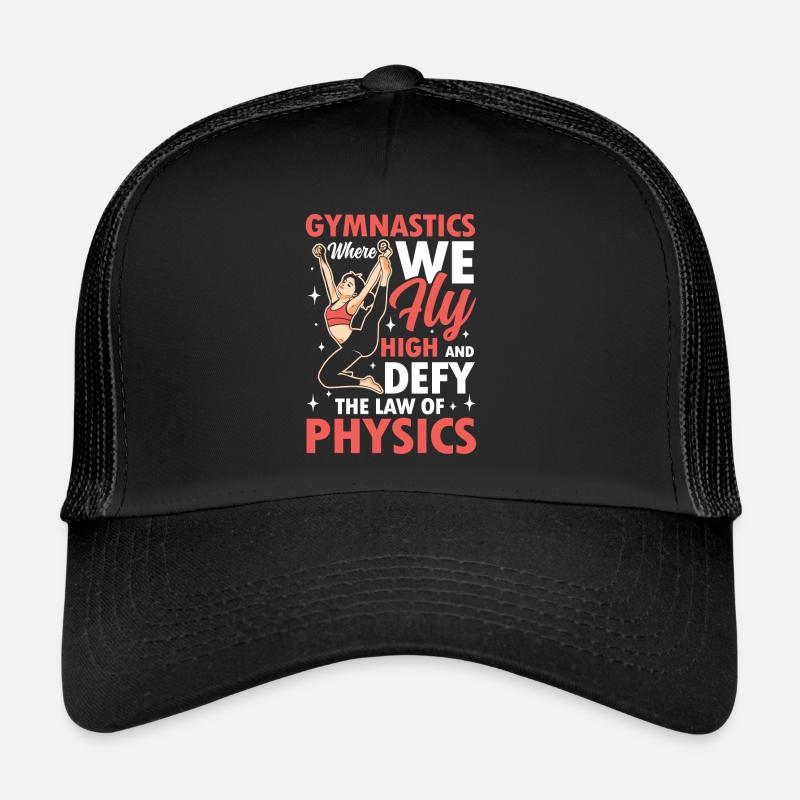 Gymnastics Where We Fly High Physics - Trucker Cap - Schwarz/Schwarz