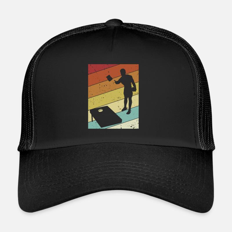 Plateaux de jeu rétro Pouf Cornhole professionnel Casquette trucker 