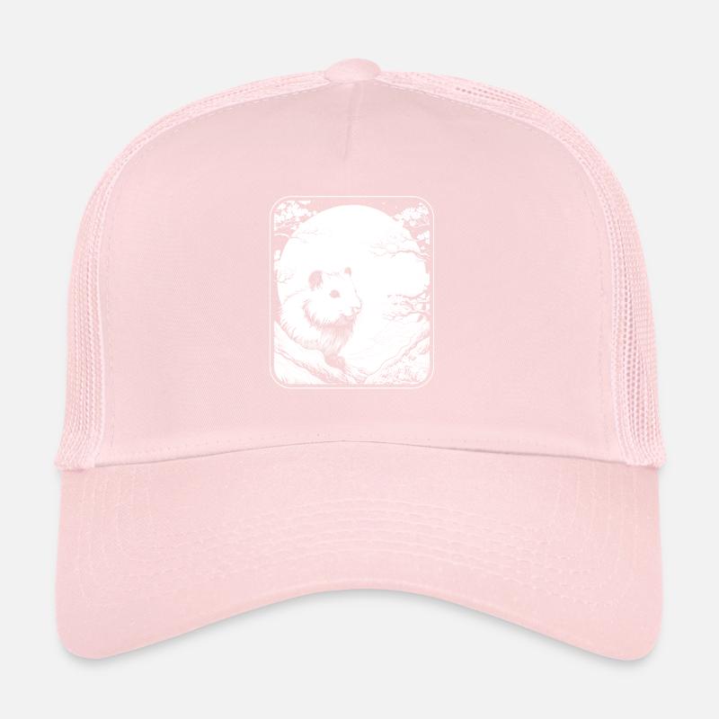 Hamster Goldhamster Japan Cherry Blossom Moon Trucker Cap
