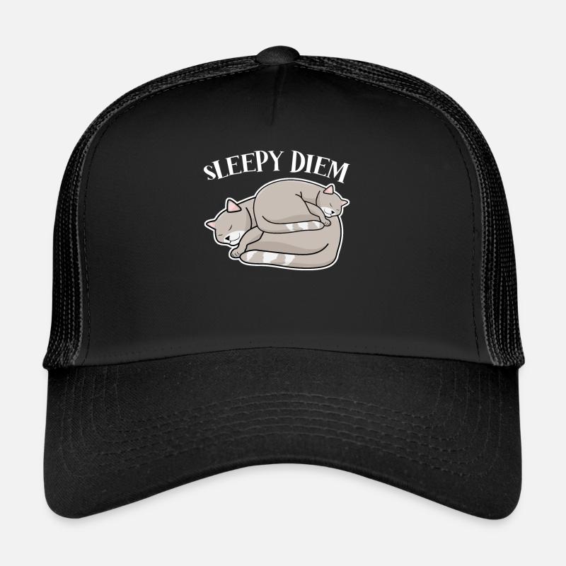 Cats Tired Sleeping Cat Nap Sleep Trucker Cap
