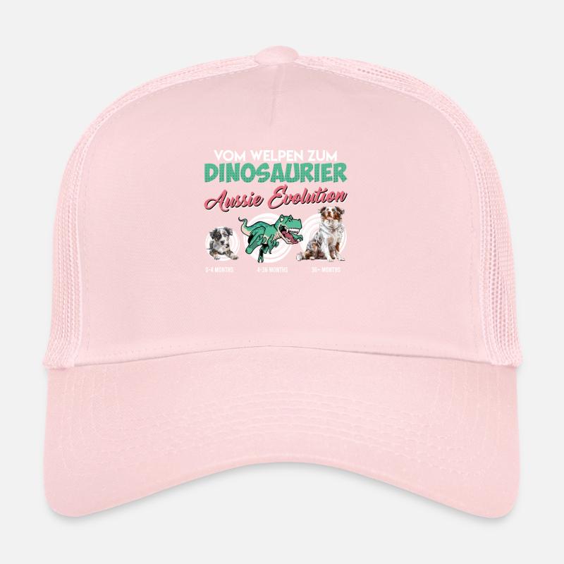 Aussie FROM PUPPY TO DINOSAUR Aussie evolution Trucker Cap