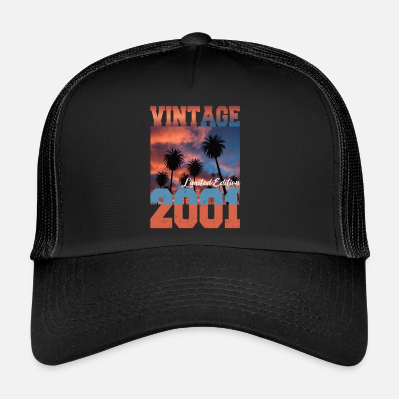 2001 Vintage Limited Edition Palm Trees Born 2001 Trucker Cap
