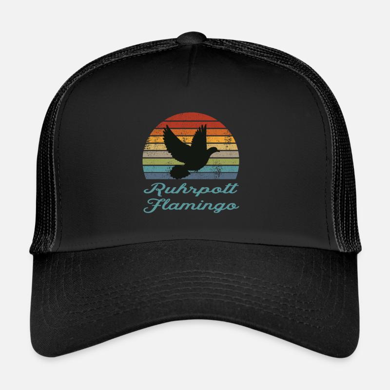 Ruhrpott Flamingo - Trucker Cap - Schwarz/Schwarz