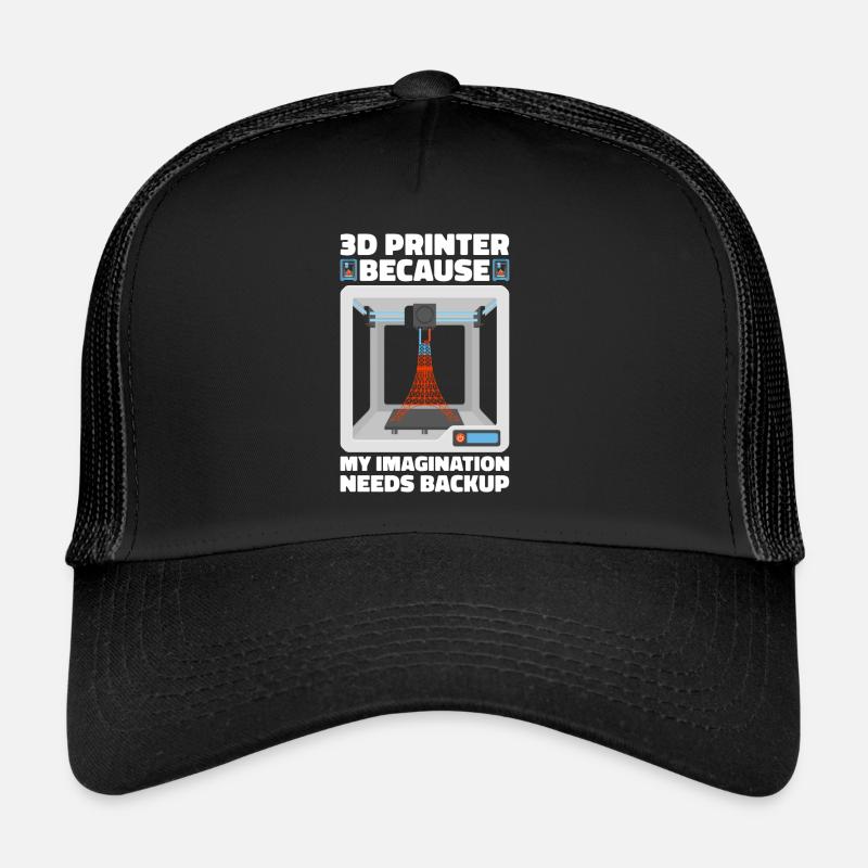 3D Drucker Filament 3D Drucken 3D Druck 3D Printer - Trucker Cap - Schwarz/Schwarz