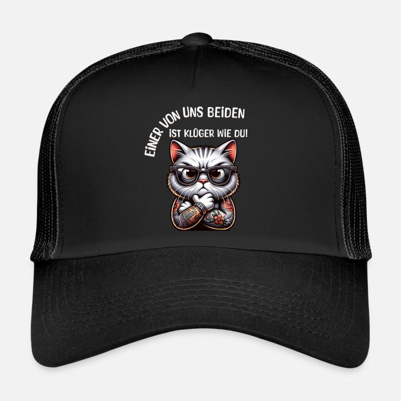 Lustiger Einer von uns beiden ist klüger als du Trucker Cap