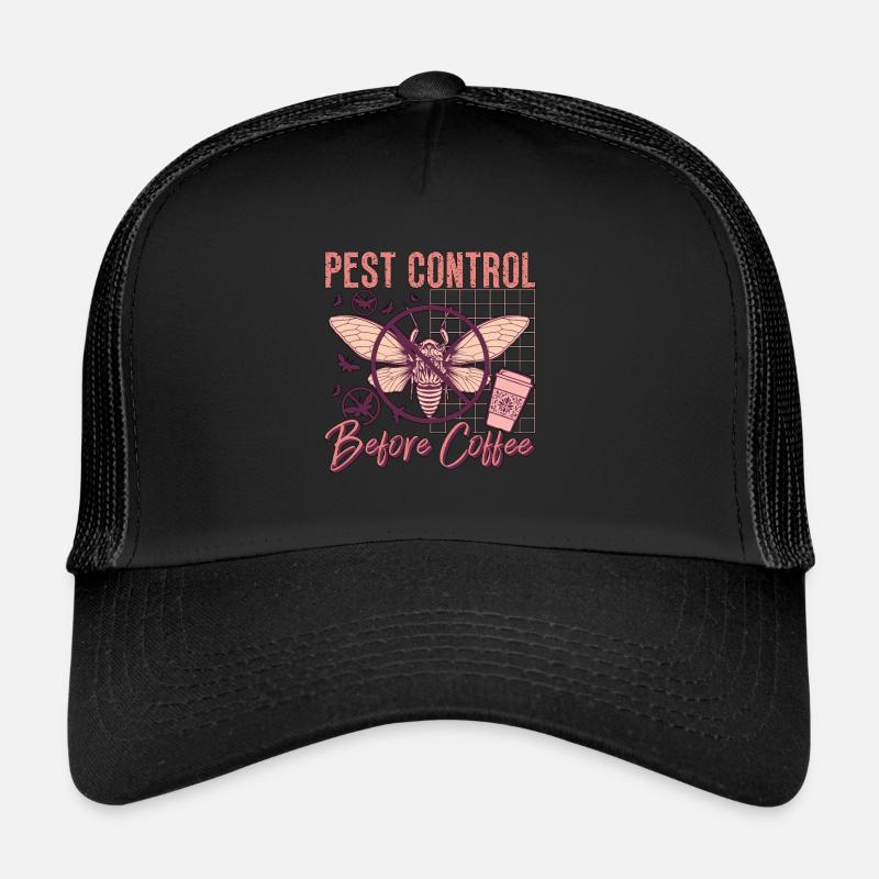 Pest Control Before Insect Solutions Coffee Lover Trucker Cap