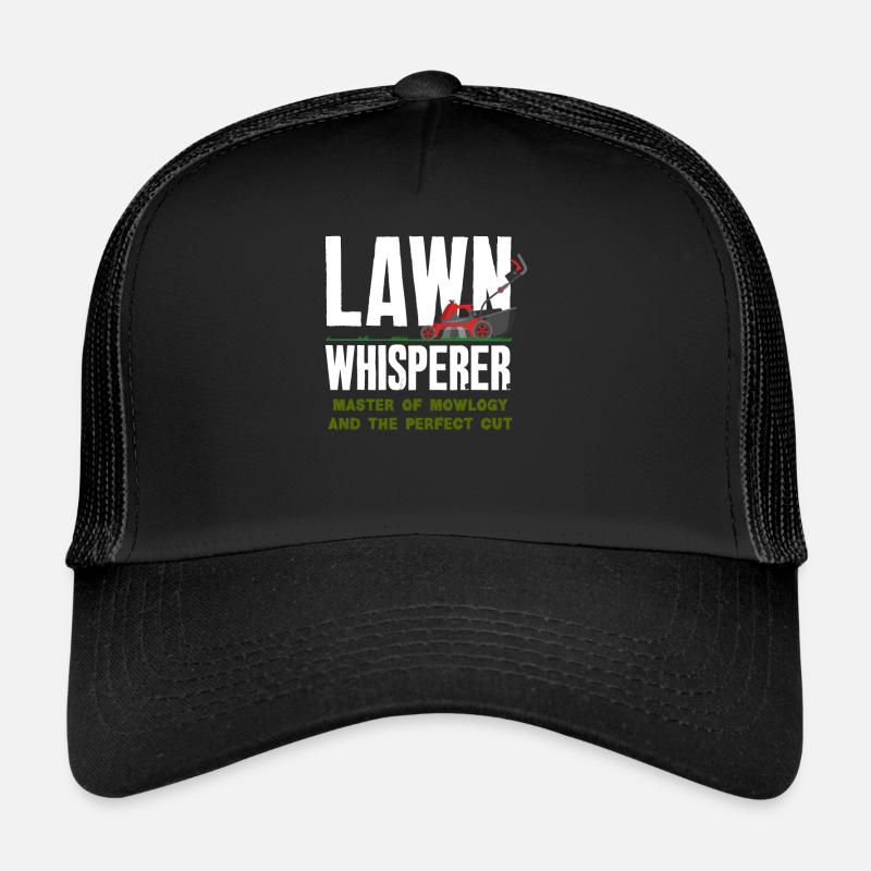Landschaftsgärtner Rasen Flüsterer - Trucker Cap - Schwarz/Schwarz