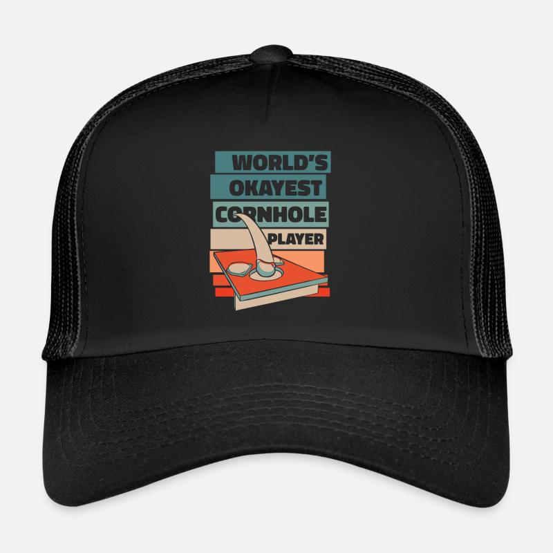 World’s Okayest Cornhole Player Plateaux de jeu Casquette trucker 